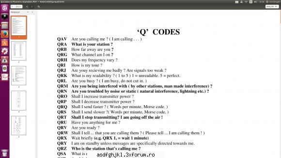 q-codes & phonetic alphabet