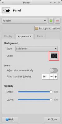 how to create a panel
step 1: open the tab in the panel the �solid color� style and click the color